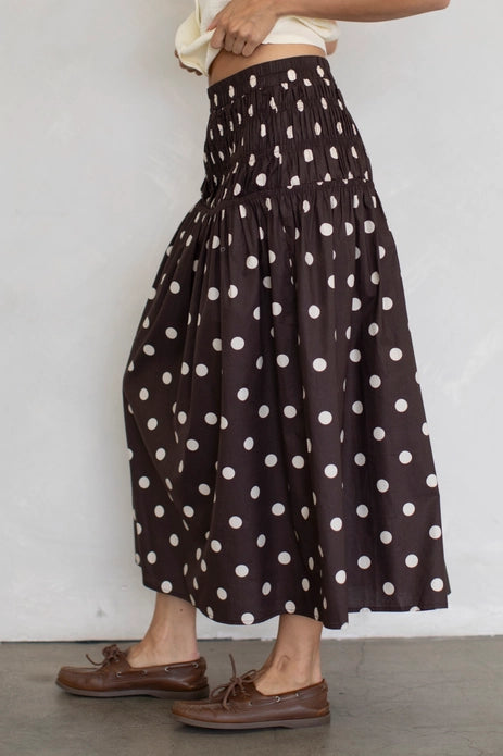 POLKA DOT MIDI SKIRT