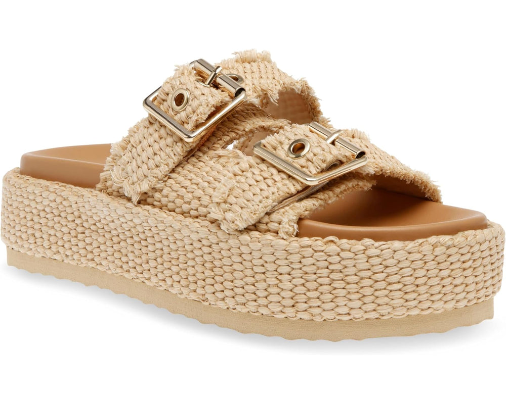 STEVE MADDEN KARRIGAN RAFFIA SANDAL