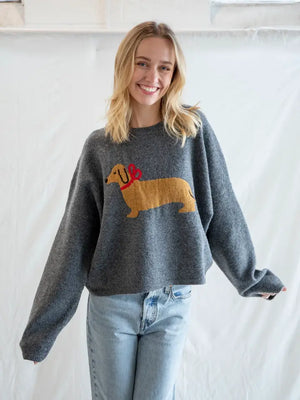 DOG WITH BOW SWEATER