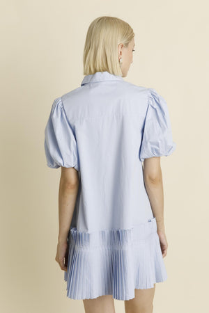 PLEATED HEM MINI DRESS AD1959