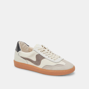 NOTICE WHITE/GREY LEATHER SNEAKER