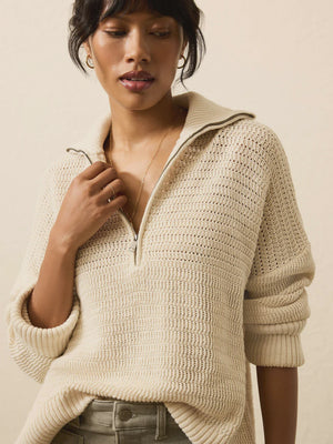 MIRAMAR LINEN QUARTER ZIP
