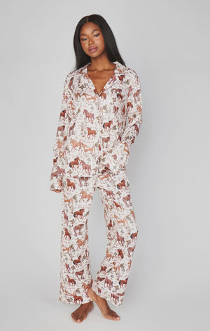 CLASSIC PJ SET COUNTRY HORSES