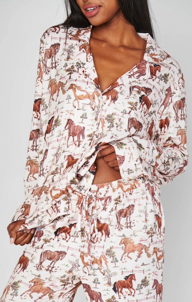 CLASSIC PJ SET COUNTRY HORSES