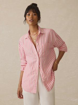 STRIPED LAGUNA LINEN RELAXED SHIRT