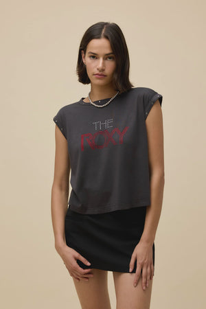 ROXY RHINESTONE SWING MUSCLE TANK