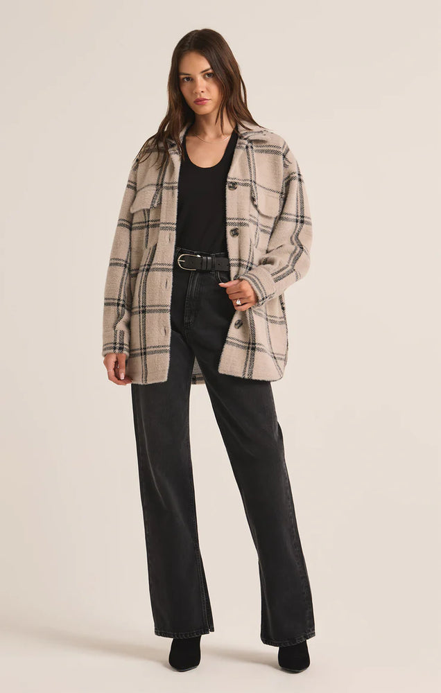 Z SUPPLY PLAID TUCKER JACKET