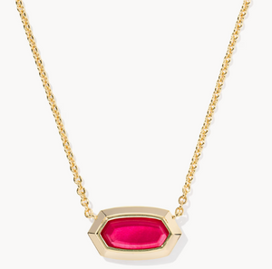 ELISA BEZEL PENDANT NECKLACE