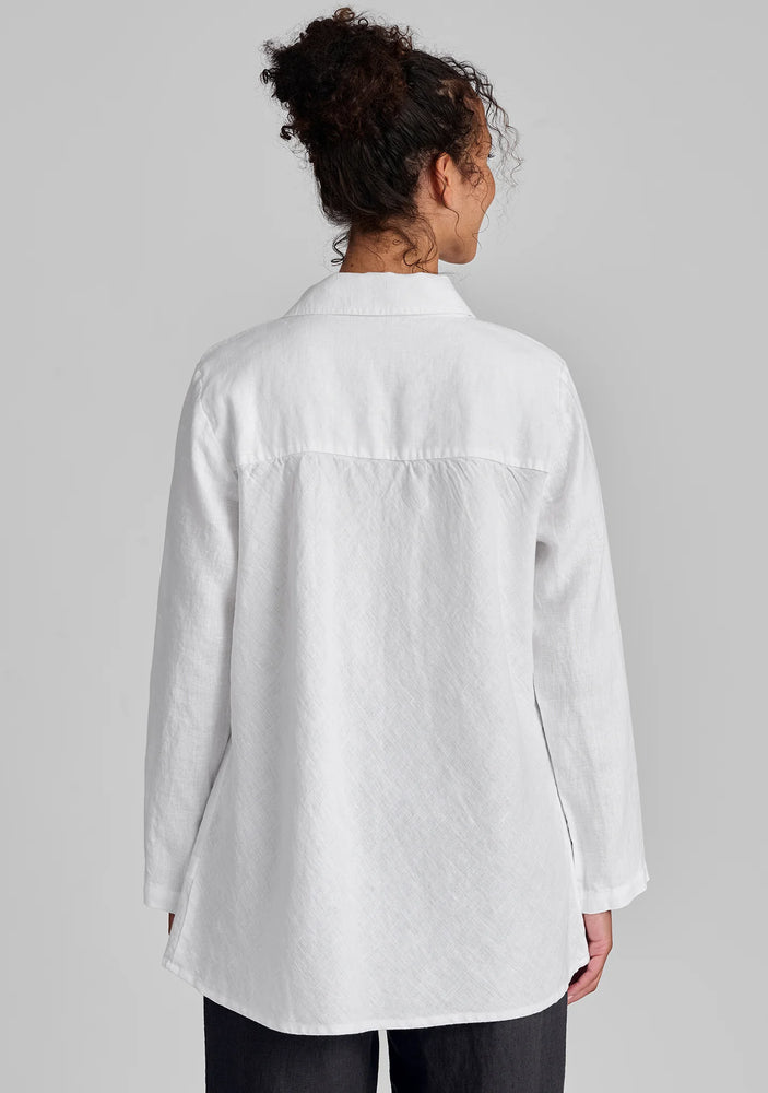 FLAX BIAS BACK SHIRT