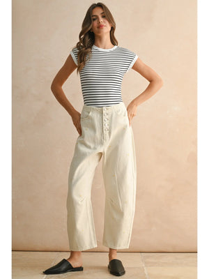 FLOWER EMB PANTS
