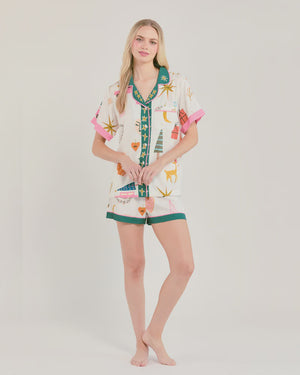 MOD HOLIDAY PAJAMA SHORTS SET