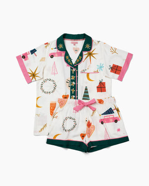 MOD HOLIDAY PAJAMA SHORTS SET