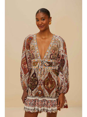 ROMANTIC NATURE MULTI COLOR  MINI DRESS