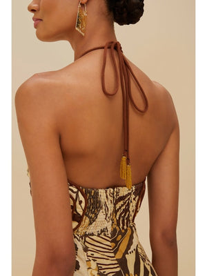 SHELL MIX SAND MAXI DRESS