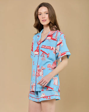 TEXAS TOILE PAJAMA SHORT SET