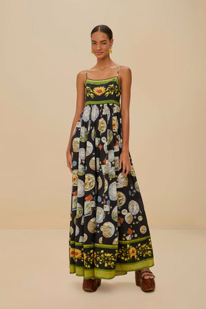 TRIP SOUVENIR BLACK MAXI DRESS