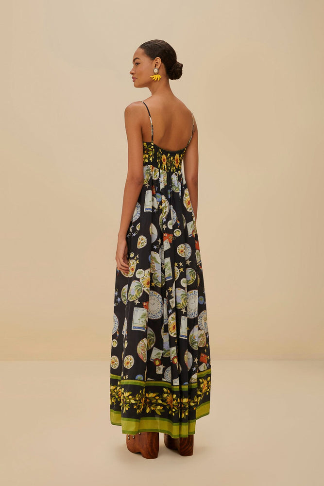 TRIP SOUVENIR BLACK MAXI DRESS